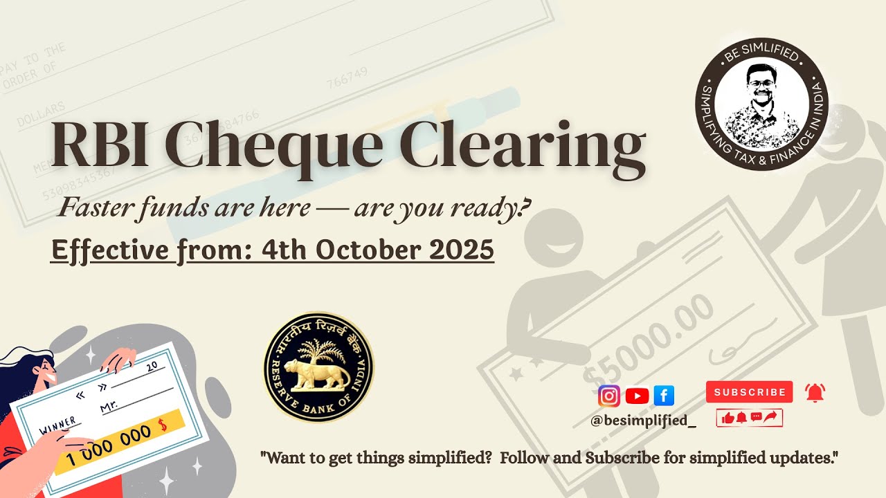 RBI Cheque Clearing Update 2025&ndash;26 | Same-Day Clearing | New Rules Explained
