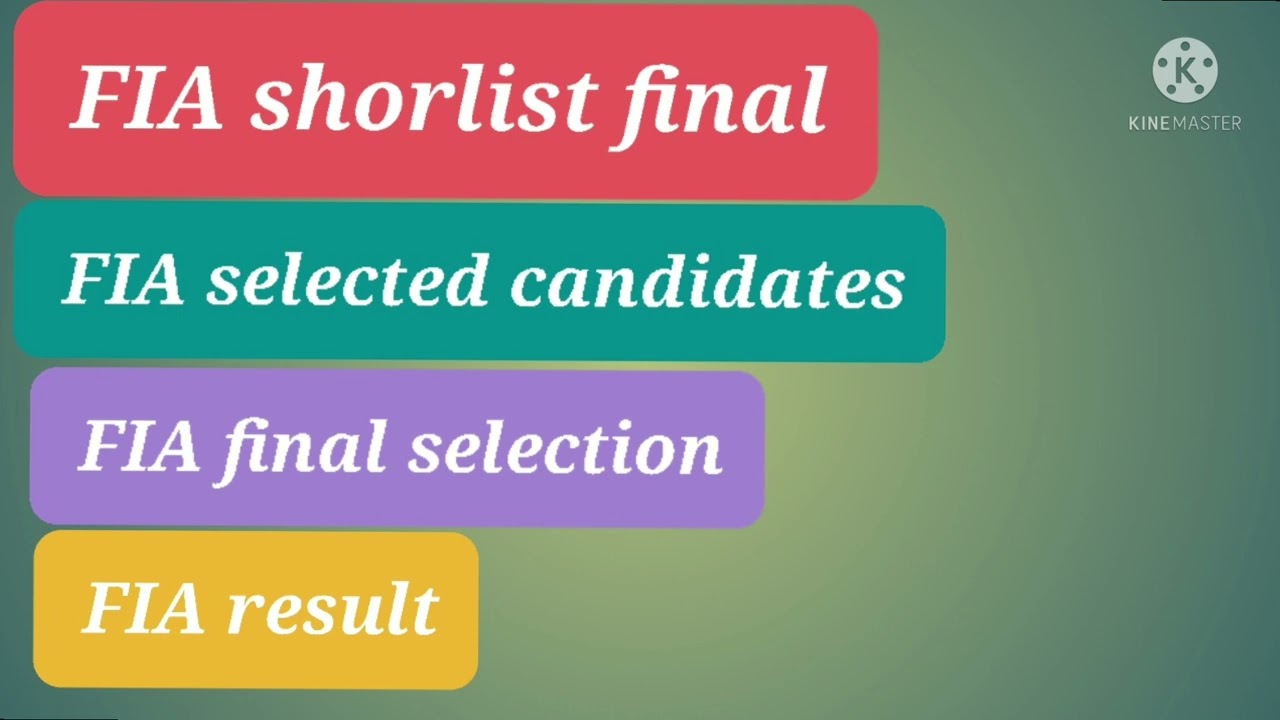 FIA shorlist | FIA merit list sub inspector | FIA result | FIA ASI shortlist | FIA jobs 2022