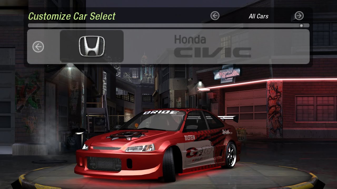 Need for Speed: Underground 2. Honda Civic customization and race.