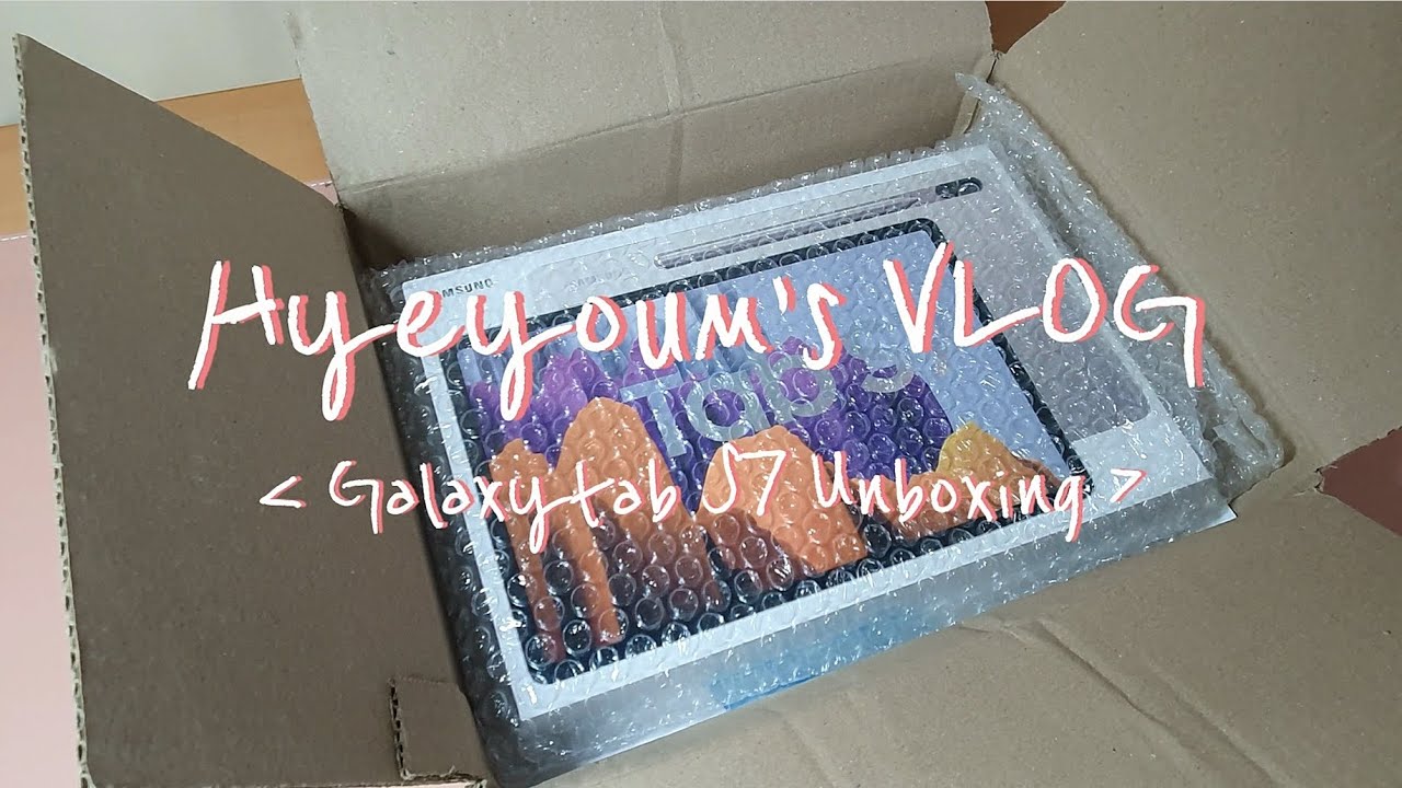 (eng) 갤럭시탭 S7 • 언박싱  ٩( ᐛ )و / GalaxyTab S7 Unboxing / 보호필름 붙이기 / 사전예약 사은품 주문 / 앱 추천