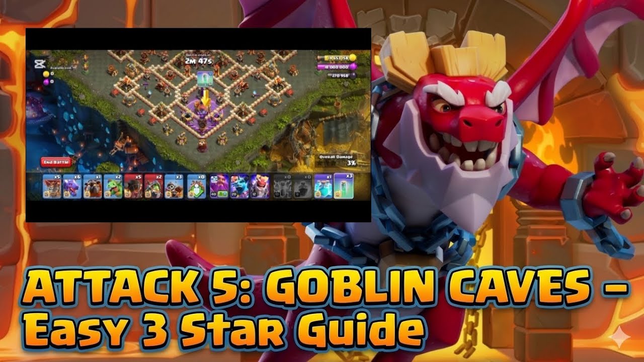 How i won the GOBLIN CAVES challenge attack ...⭐⭐⭐