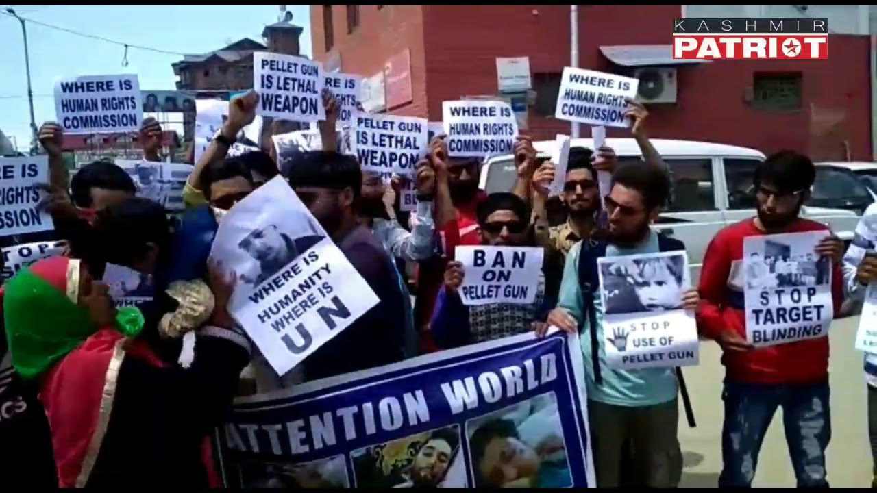 Pellet Victims Welfare Trust, Along With 20 months old Pellet victim Hiba - Nisar Protest At Press E