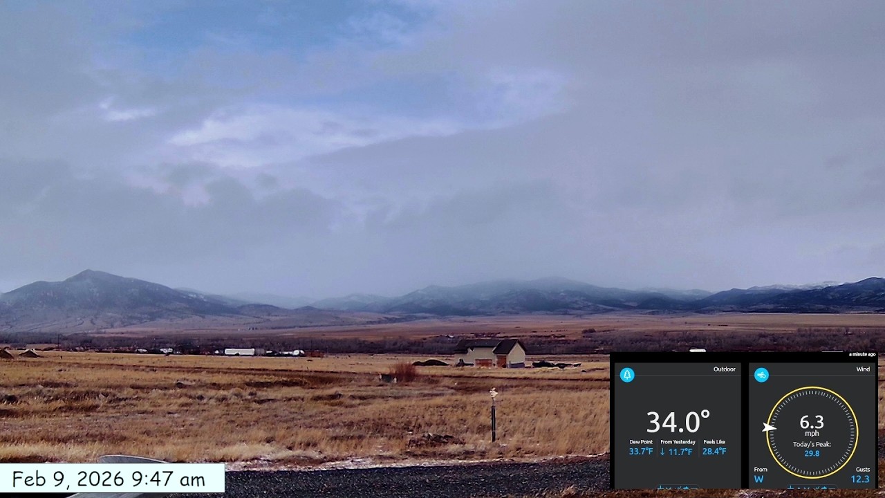 Weathercam timelapse February 9, 2026