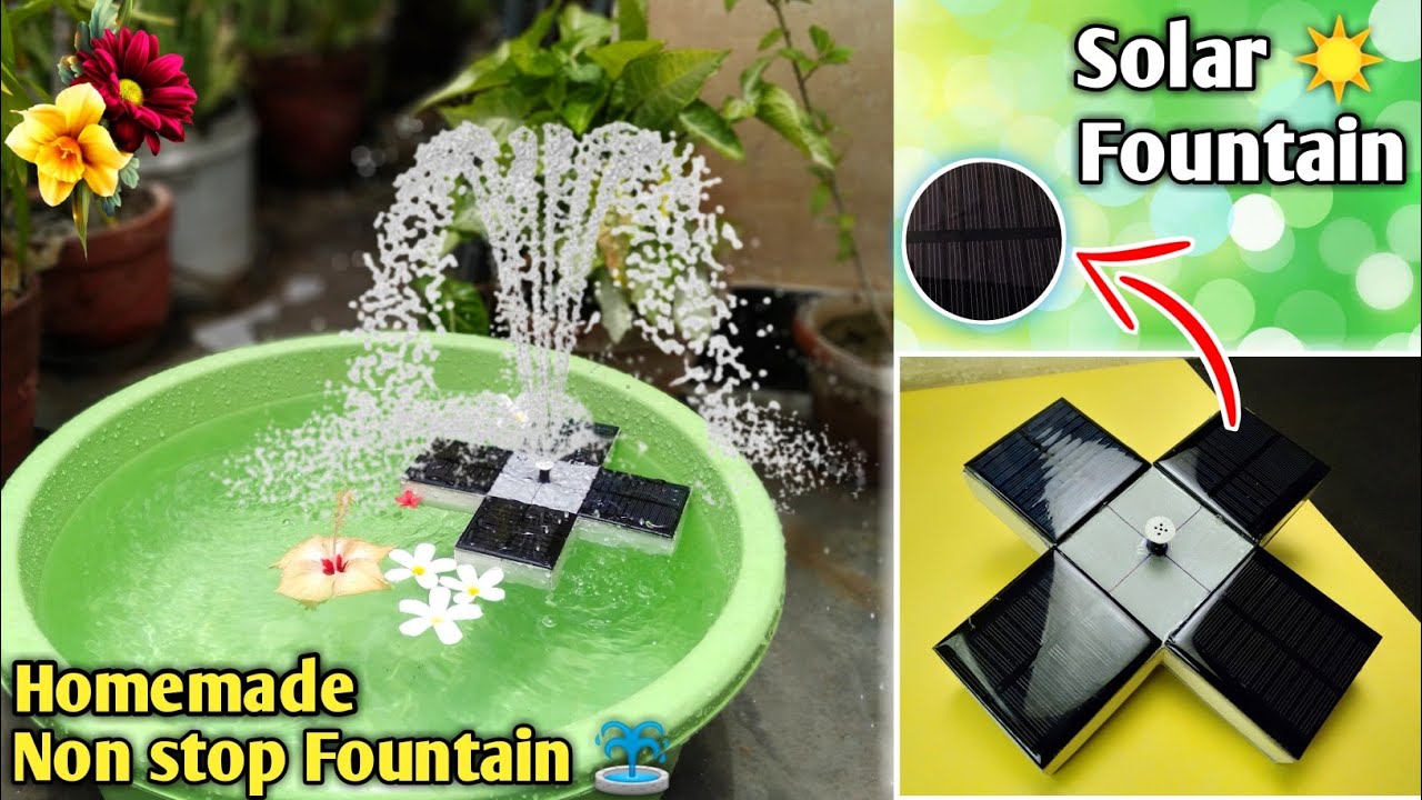 How to Make Beautiful Fountain At Home | Solar Fountain | without Motor | Home decoration #DIY #ttc