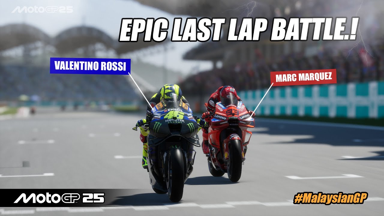 RACE MotoGP 2025❗DUEL SENGIT ROSSI VS MARQUEZ DI LAP TERAKHIR😱❓PERSETERUAN MAKIN PANAS🔥#MalaysianGP