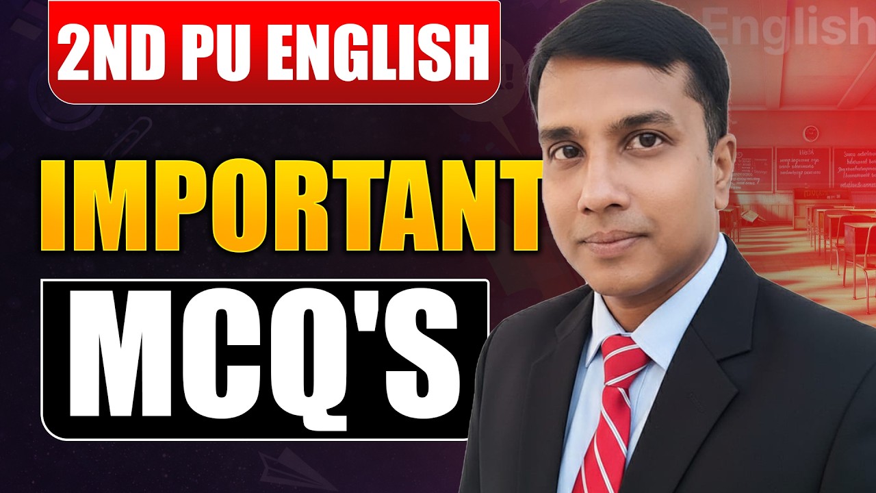 2nd PU English 2026 | Important Chapter wise MCQ | Complete Strategy | SimplifiedMinds