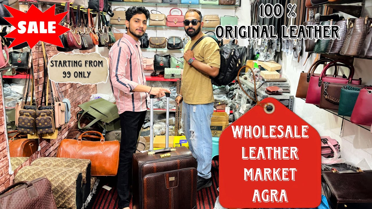 Wholesale Leather Market Agra | Cheapest Leather Market Agra #leathermarket #leatherbag