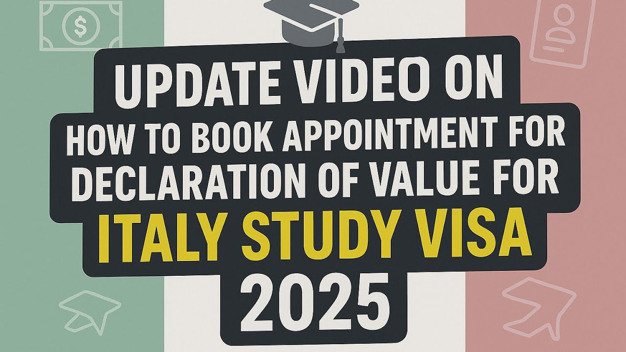 UPDATE|HOW TO BOOK AN APPOINTMENT FOR DECLARATION OF VALUE AT THE ITALIAN🇮🇹EMBASSY| STUDY IN ITALY