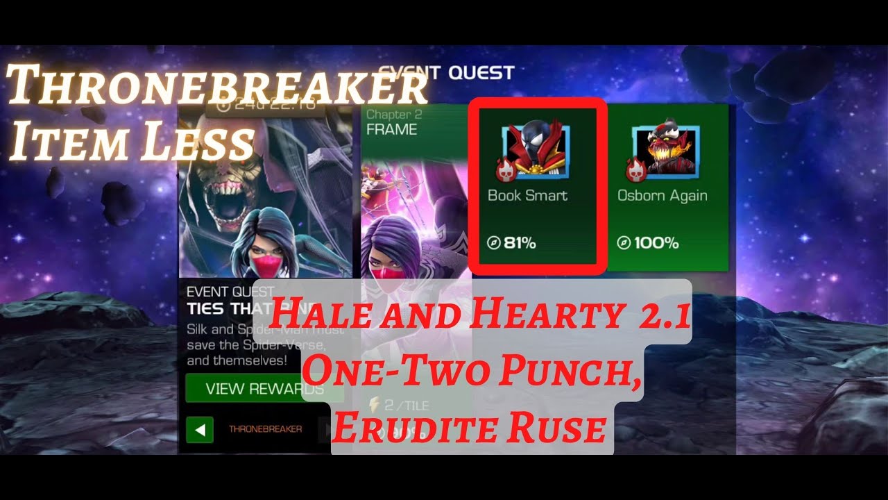MCOC | EQ 2.1 | Hale and Hearty - 1 | Book Smart | TIES THAT BIND | TB| Item less|