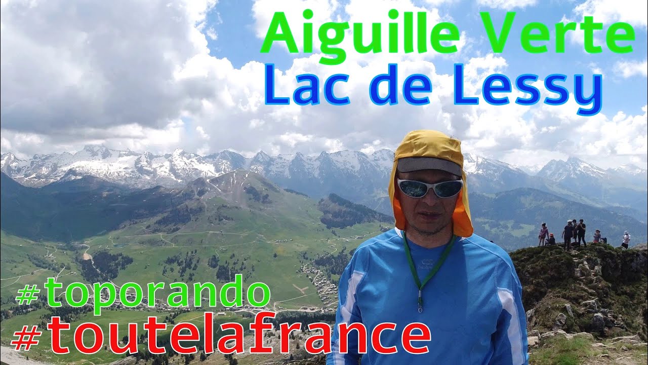 [2033 m] Aiguille Verte, Lac de Lessy. Col de la Colombière, Grand-Bornand #toporando #toutelafrance