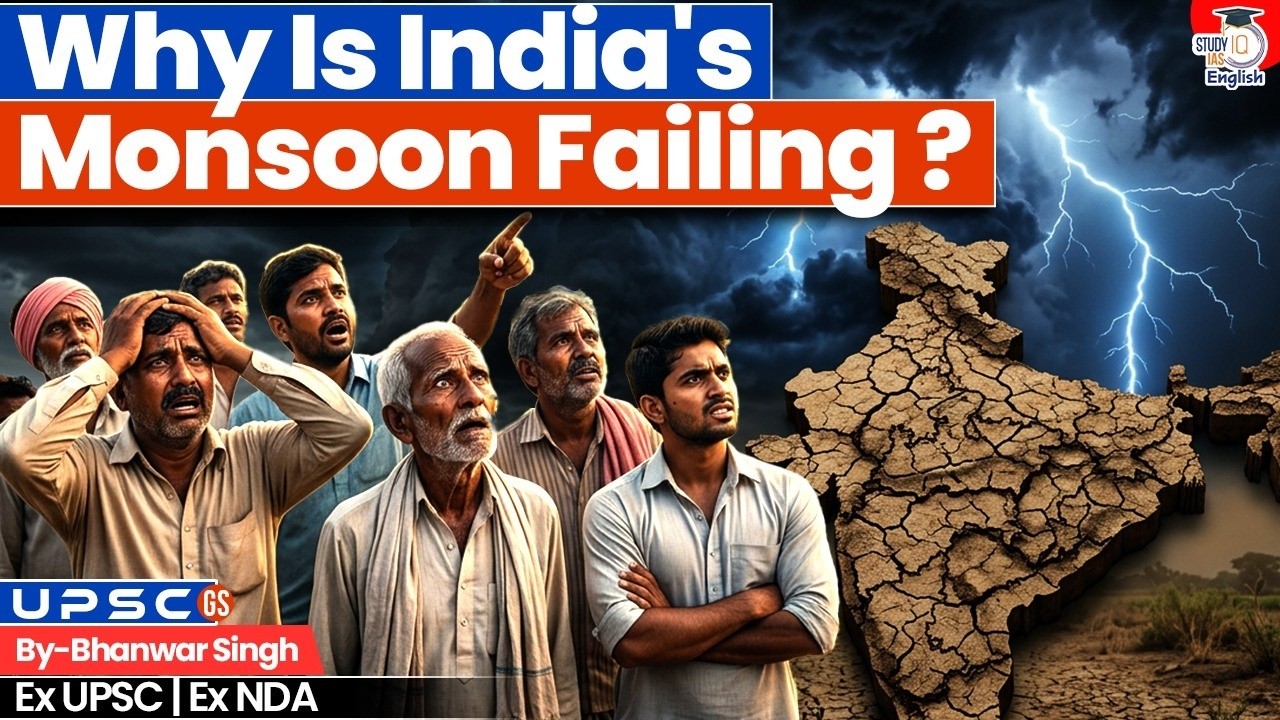 Why Is India Facing a Severe Rainfall Deficit?? | El Ni&ntilde;o vs Indian Monsoon | StudyIQ IAS English