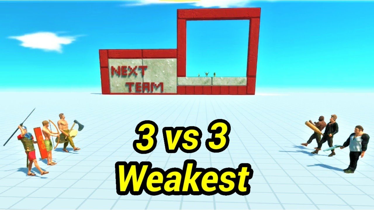 3 VS 3 WEAKEST UNITS from every factions ARBS animal revolt battle simulator Tournament