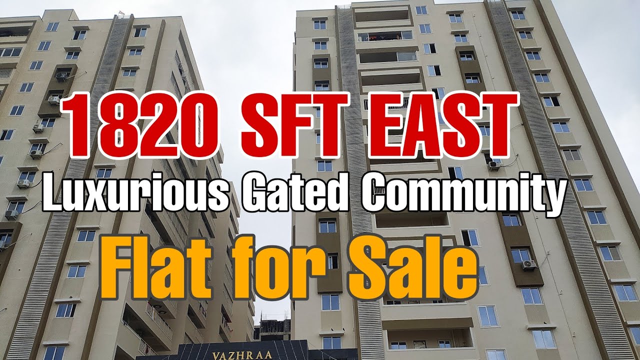 1820 EAST New Flat in Amenities Rich Fully Loaded Gated Community for Sale II No GST II HMDA & RERA