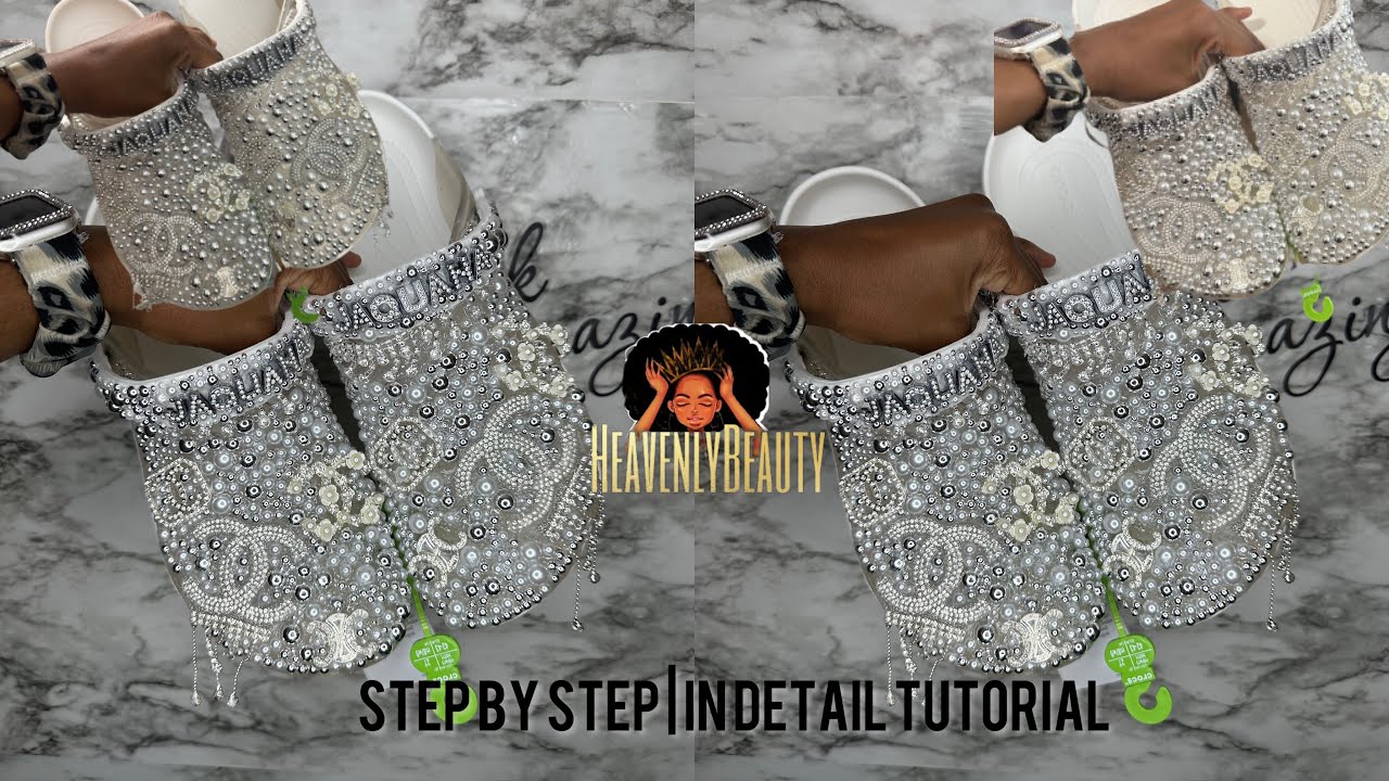 DIY: BLING CUSTOM CROCS ~ FULL BLING l STEP BY STEP IN DETAIL TUTORIAL |  #heavenlybeauty