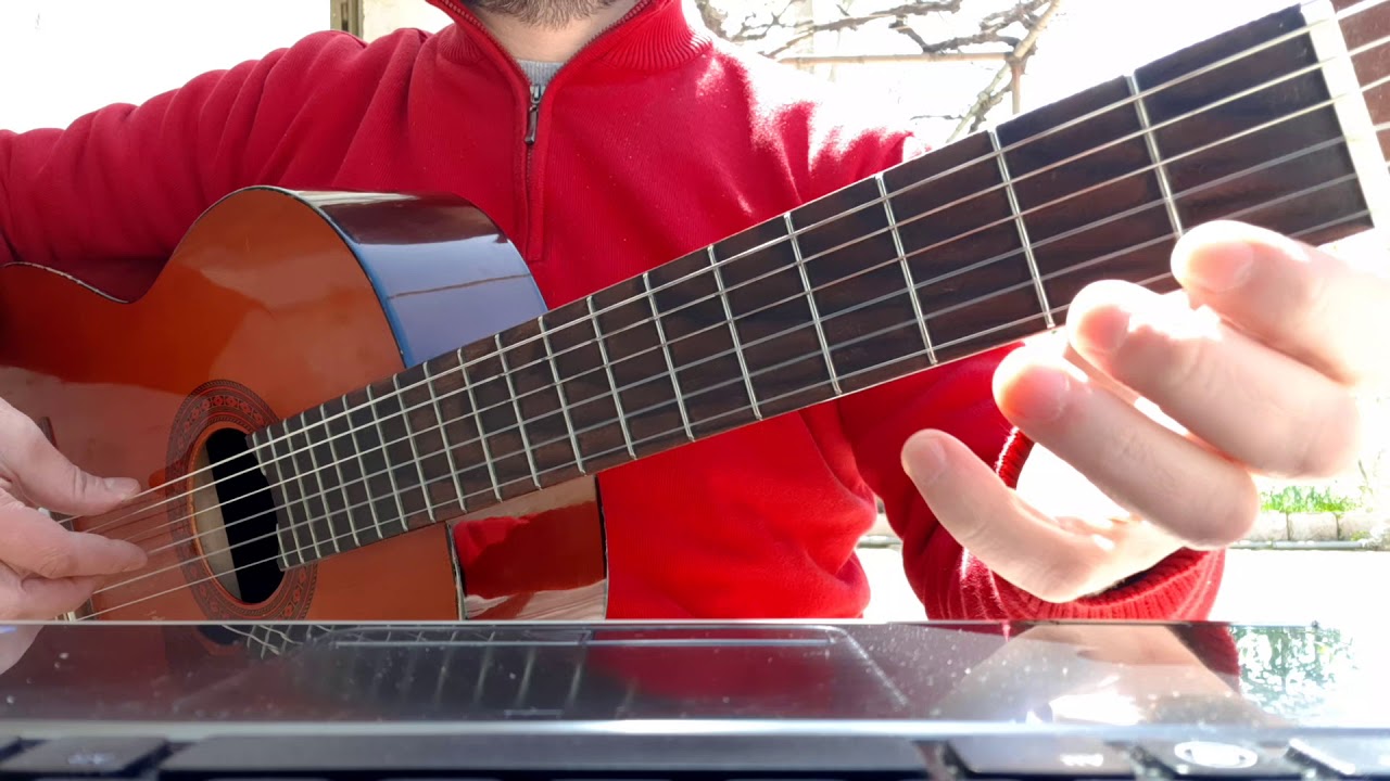 تعليم اغنية يا رايح وين مسافر على الجيتار جزء ٢