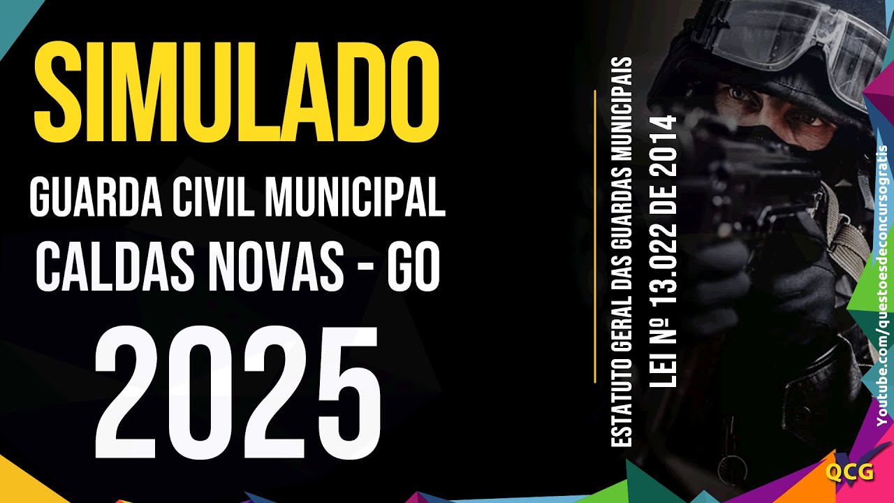 Simulado Guarda Civil Municipal Prefeitura de Caldas Novas - GO 2025