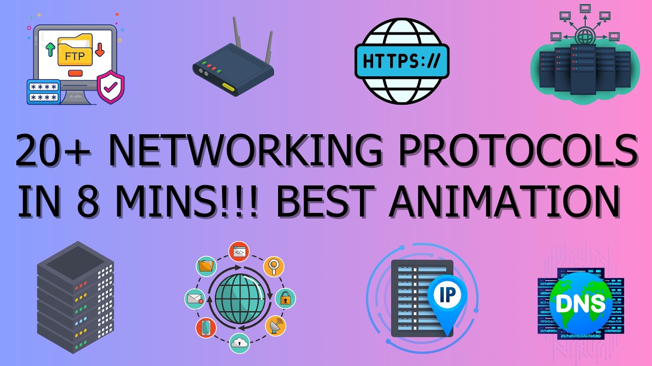 20+ Computer Networking Protocols Explained in 8 MINS! Best Animation, Best Explanation