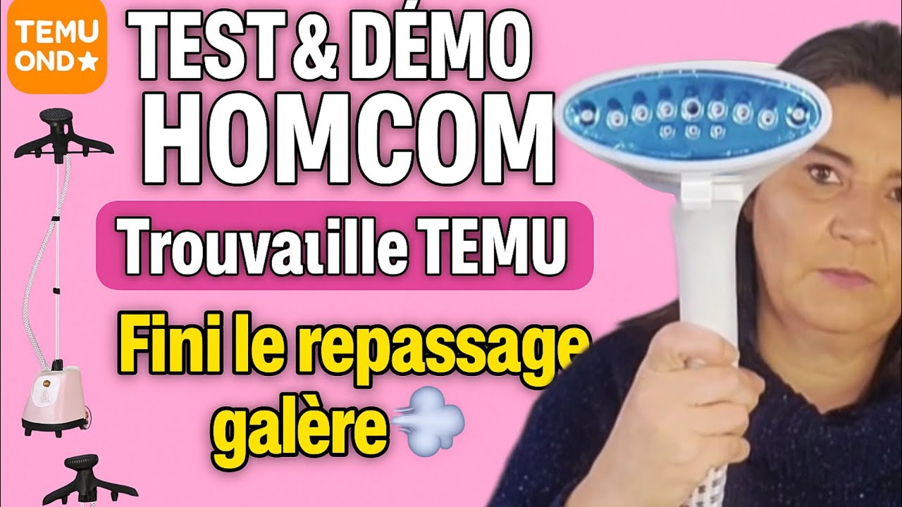 TEMU: Test & Démo du Défroisseur Vapeur HOMCOM | Repassage facile avec Temu !