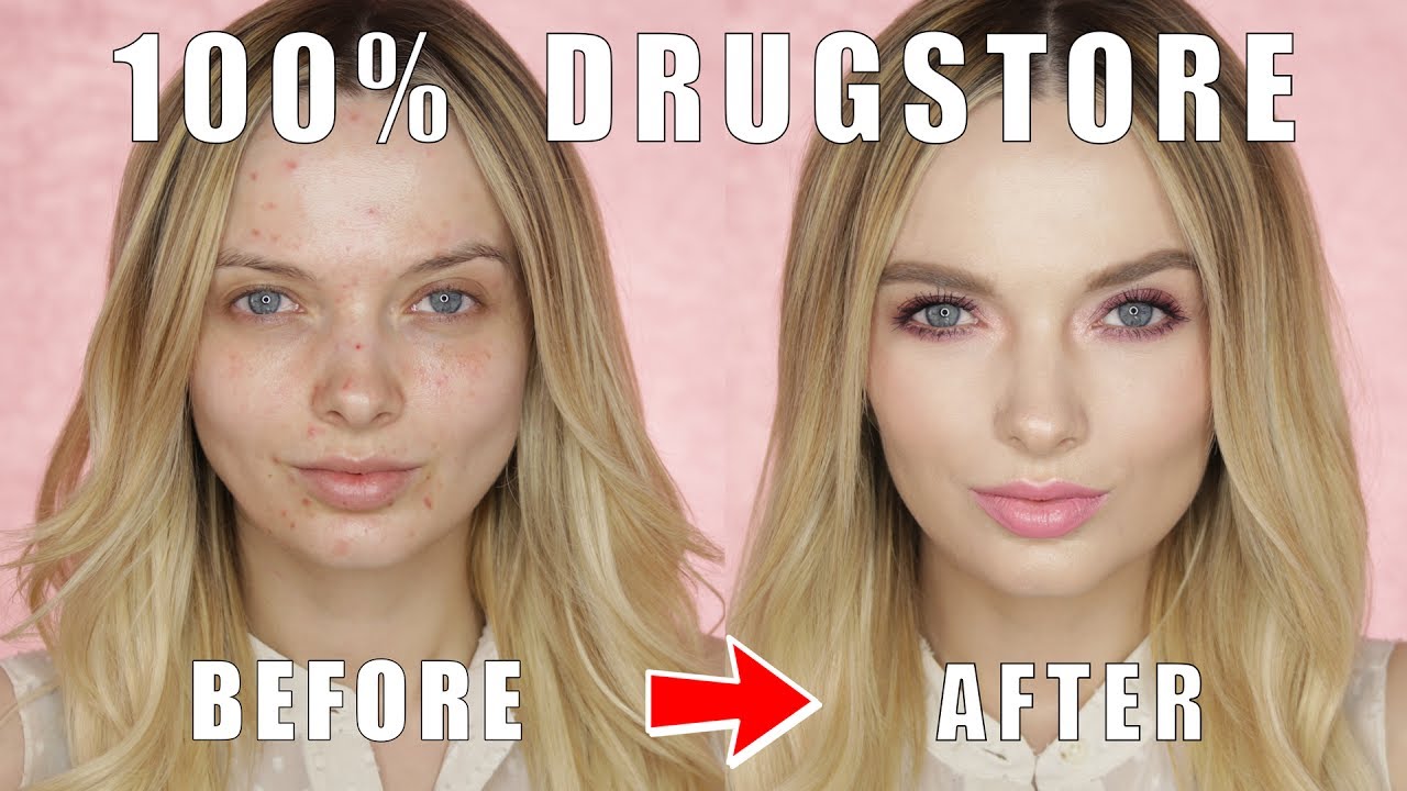 DRUGSTORE FULL FACE USING MAYBELLINE TUTORIAL! // MyPaleSkin