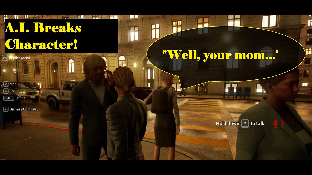 AI Breaks Character!  Because I'm a jerk.
