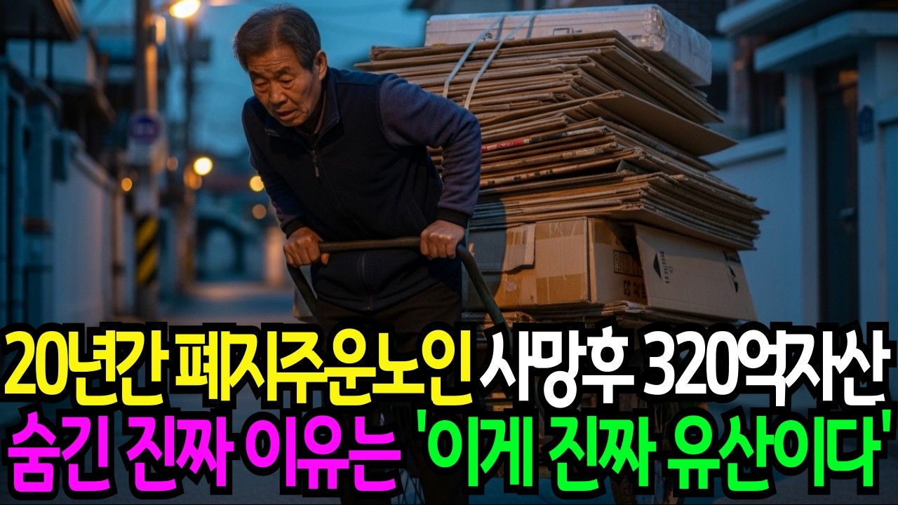 20년간 폐지주운 노인이 사망 후 320억의 자산을 숨긴 진짜 이유는..자녀들에게 '이게 진짜 유산이다'