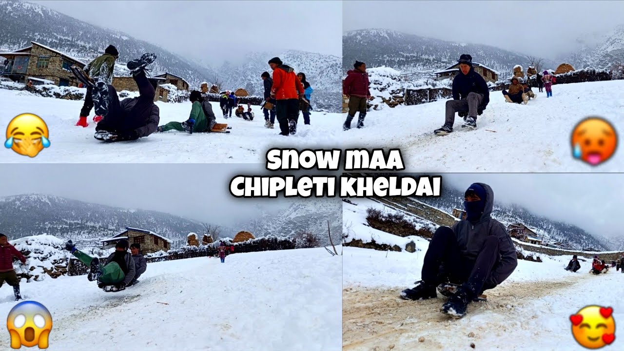Snow maa ChipleTi khelda yesto bho 😩