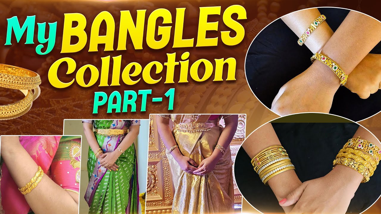My gold jewellery collection ||my gold bangles collection starts from 8grams #goldcollection #telugu