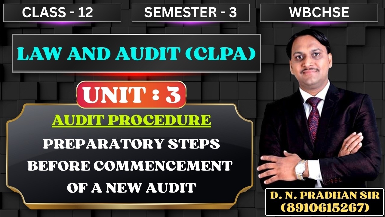 Audit Procedure | Part - 1 | Preparatory Steps Before the Commencement of a New Audit | CLPA | 2026