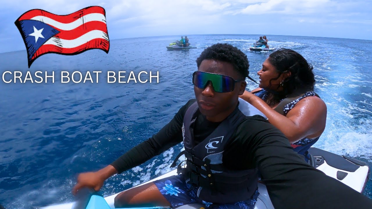 JET SKI AT CRASH BOAT BEACH THE BEST AND MOST FAMOUS BEACH IN THE WEST COAST OF PUERTO RICO