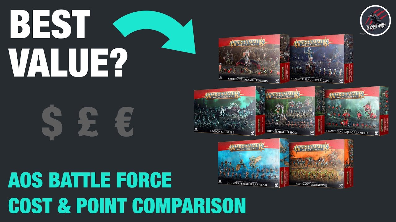 WHICH IS THE BEST VALUE? Age Of Sigmar Battleforce Box Set Comparison - Points & Cost &pound;$&euro;
