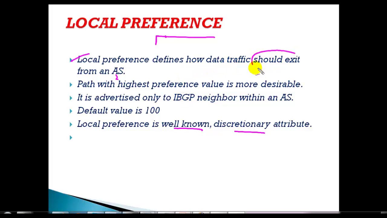 605 using Local preference