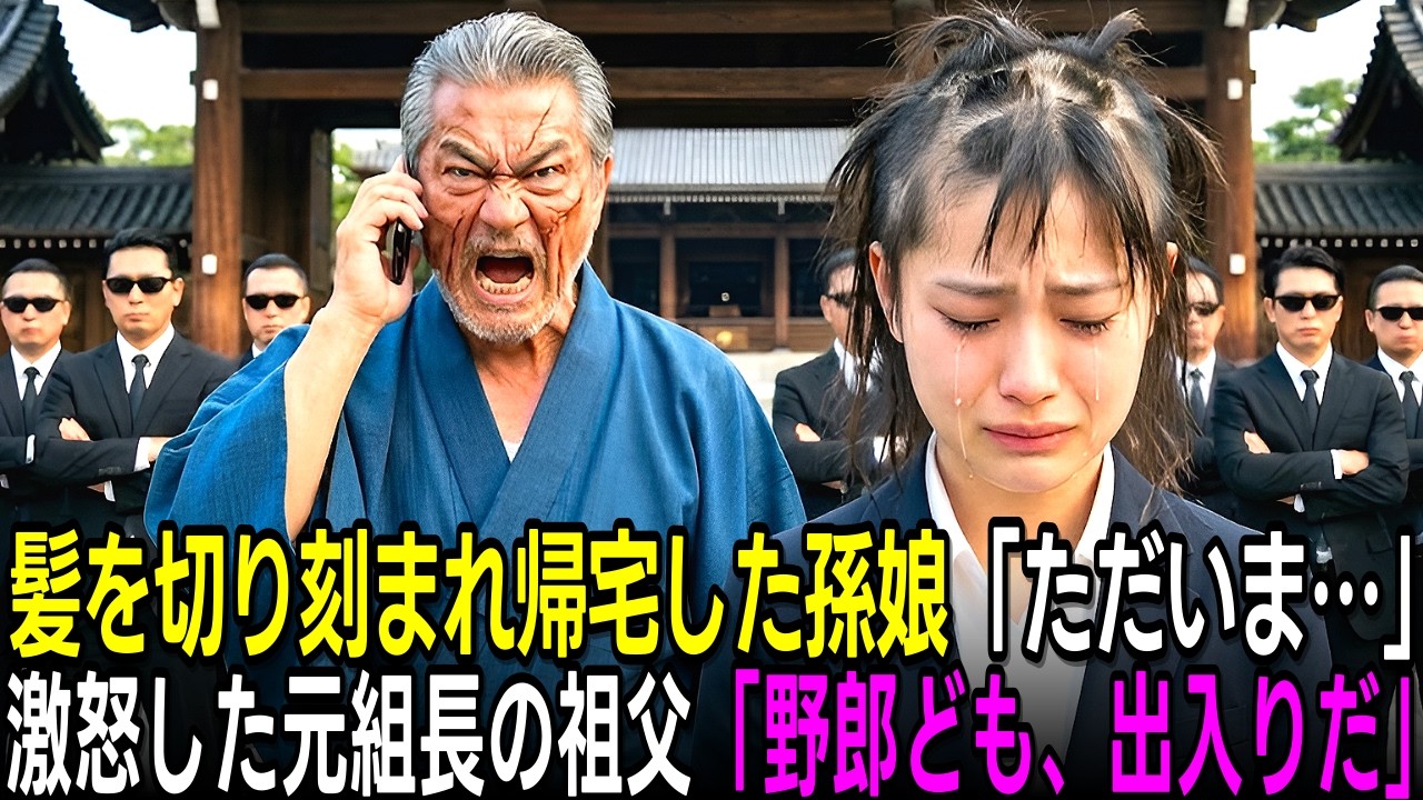 【スカッと】初出社の工場で髪を切り刻まれ、坊主で帰宅した孫娘。「ただいま…」→元伝説の組長が傘下5000人を動員して  【感動する話】
