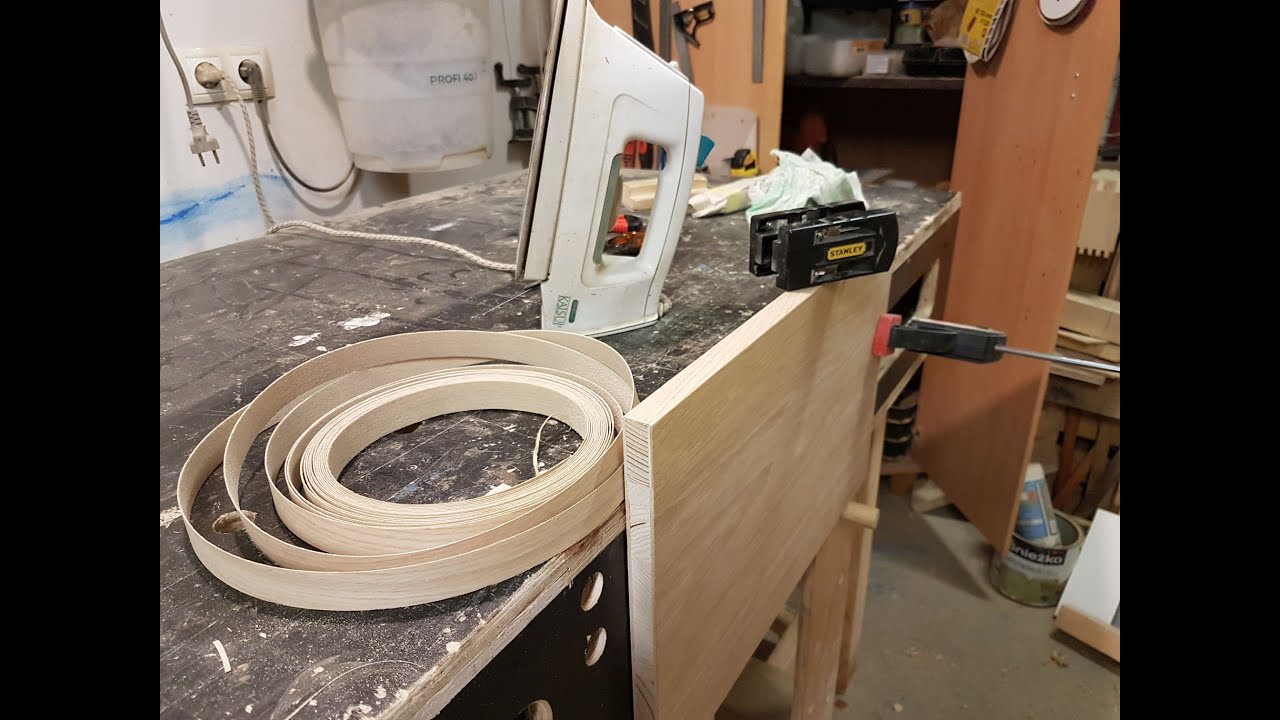 Oklejanie płyty stolarskiej || Gluing the edges of the blockboard