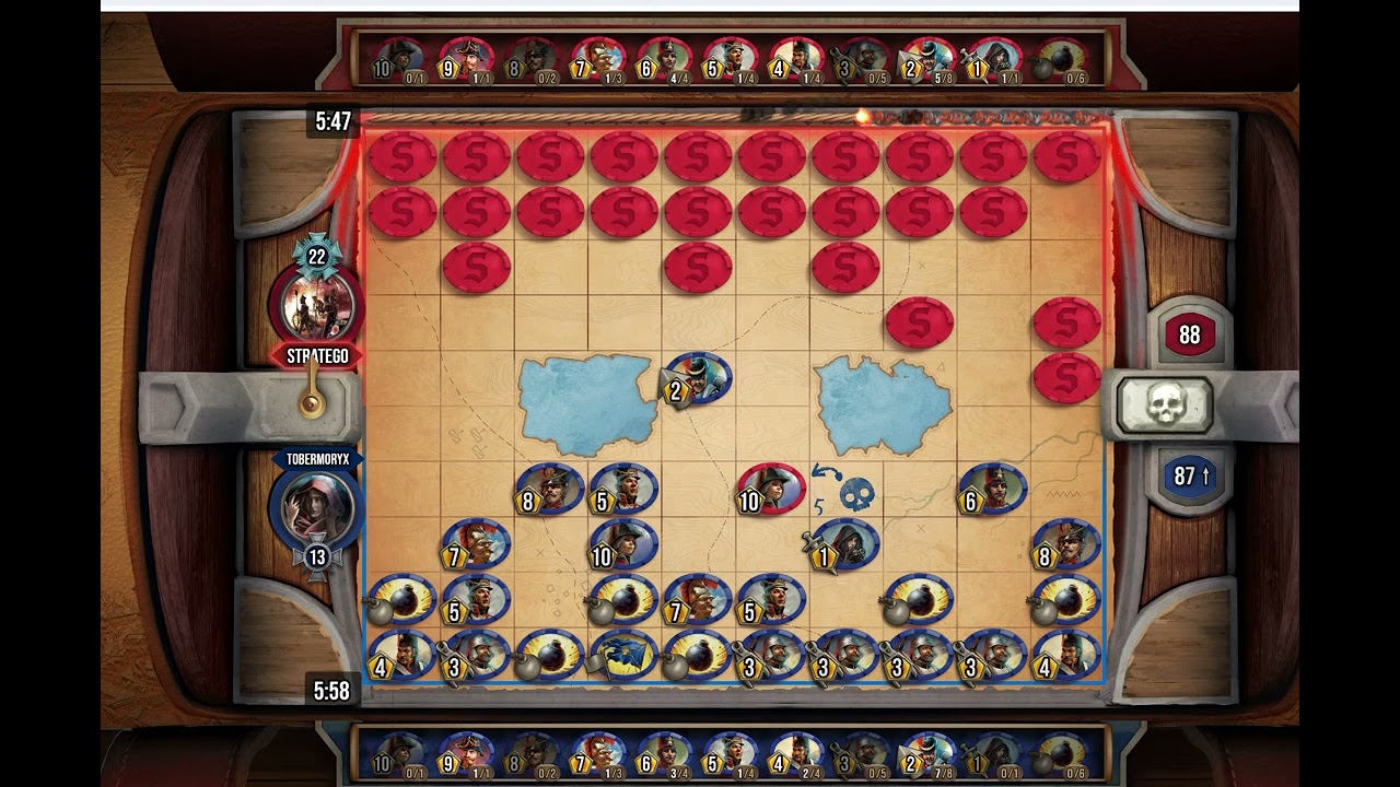 TobermoryX v 'Stratego' on StrategoOnline