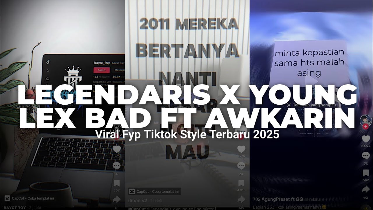 DJ LEGENDARIS X YOUNG LEX BAD FT AWKARIN BY Zen5EMBE | VIRAL TIKTOK TERBARU 2025