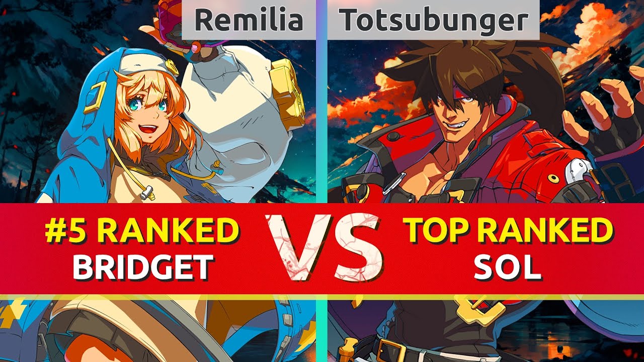 GGST ▰ Remilia (#5 Ranked Bridget) vs Totsubunger (TOP Ranked Sol). High Level Gameplay