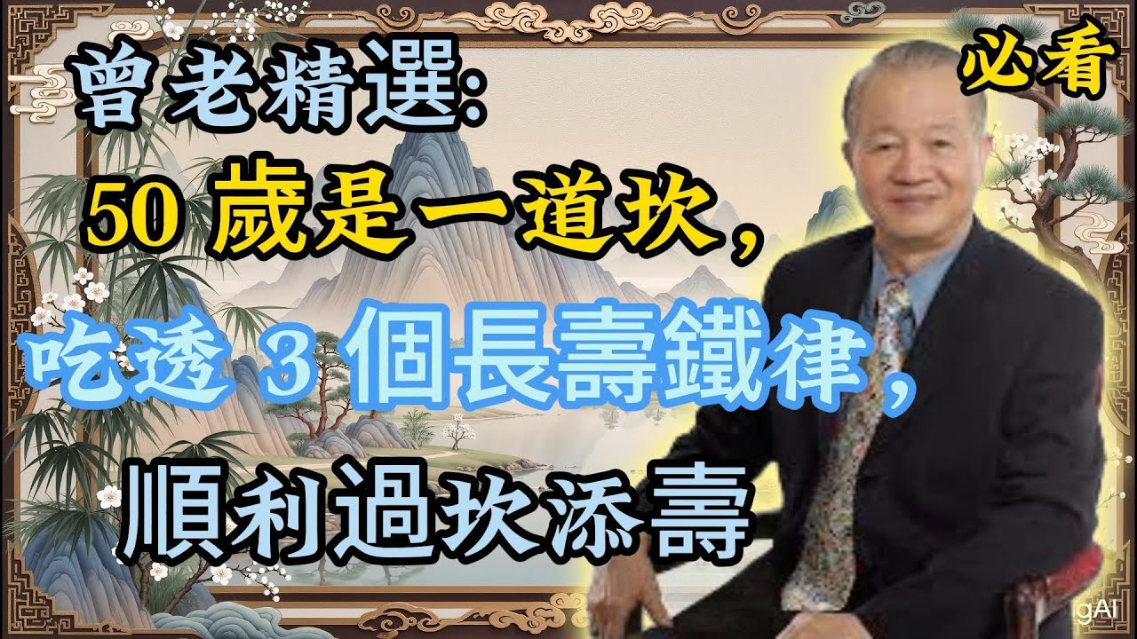 曾仕强：千萬注意！50 歲後健康亮紅燈，全因忽略這 3 件事！#晚年運勢#下半生#家庭