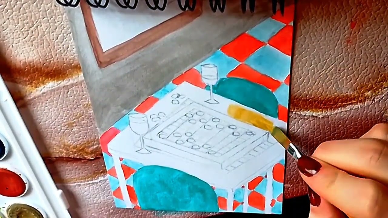 asmr pintando con acuarela 🎨🖌️