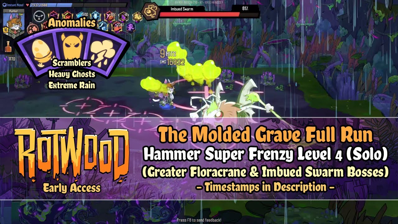 Rotwood Early Access - The Molded Grave [Hammer Super Frenzy 4] Solo Run (Imbued Swarm Boss)