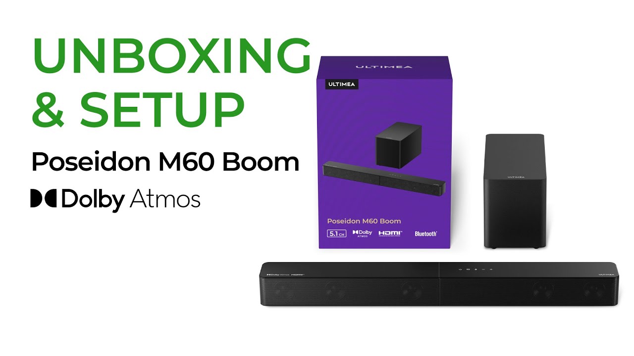 Poseidon M60 Boom Soundbar Unboxing and Operation Tutorial Video