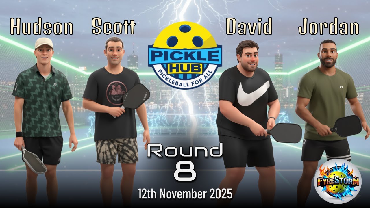 Hudson/Scott -vs- David/Jordan - FyreStorm Pickleball Round 8 - 12th Nov 2025