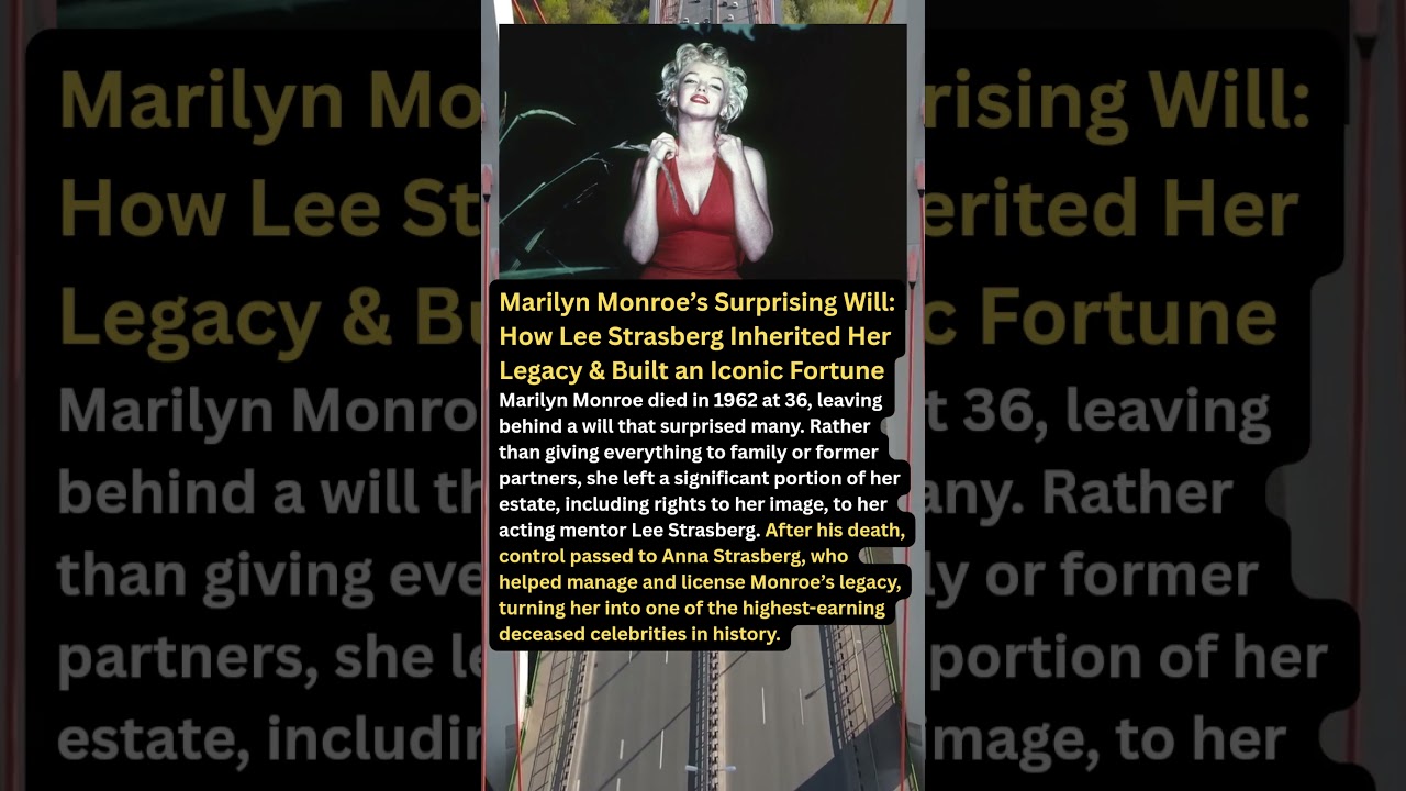 Marilyn Monroe’s Surprising Will: How Lee Strasberg Inherited Her Legacy & Built an Iconic Fortune