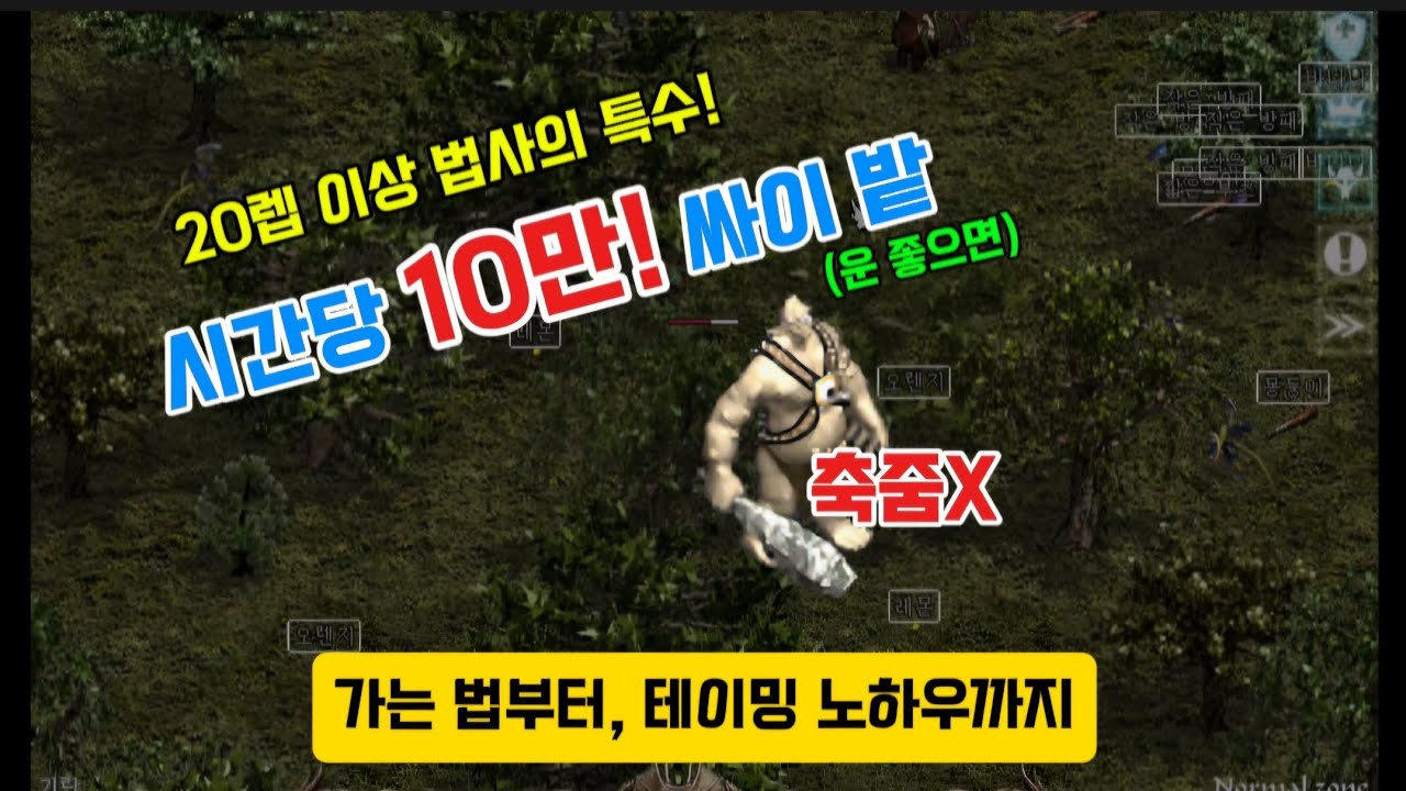 [리니지 클래식] - 싸이 밭 가는 법 부터 노하우 까지!