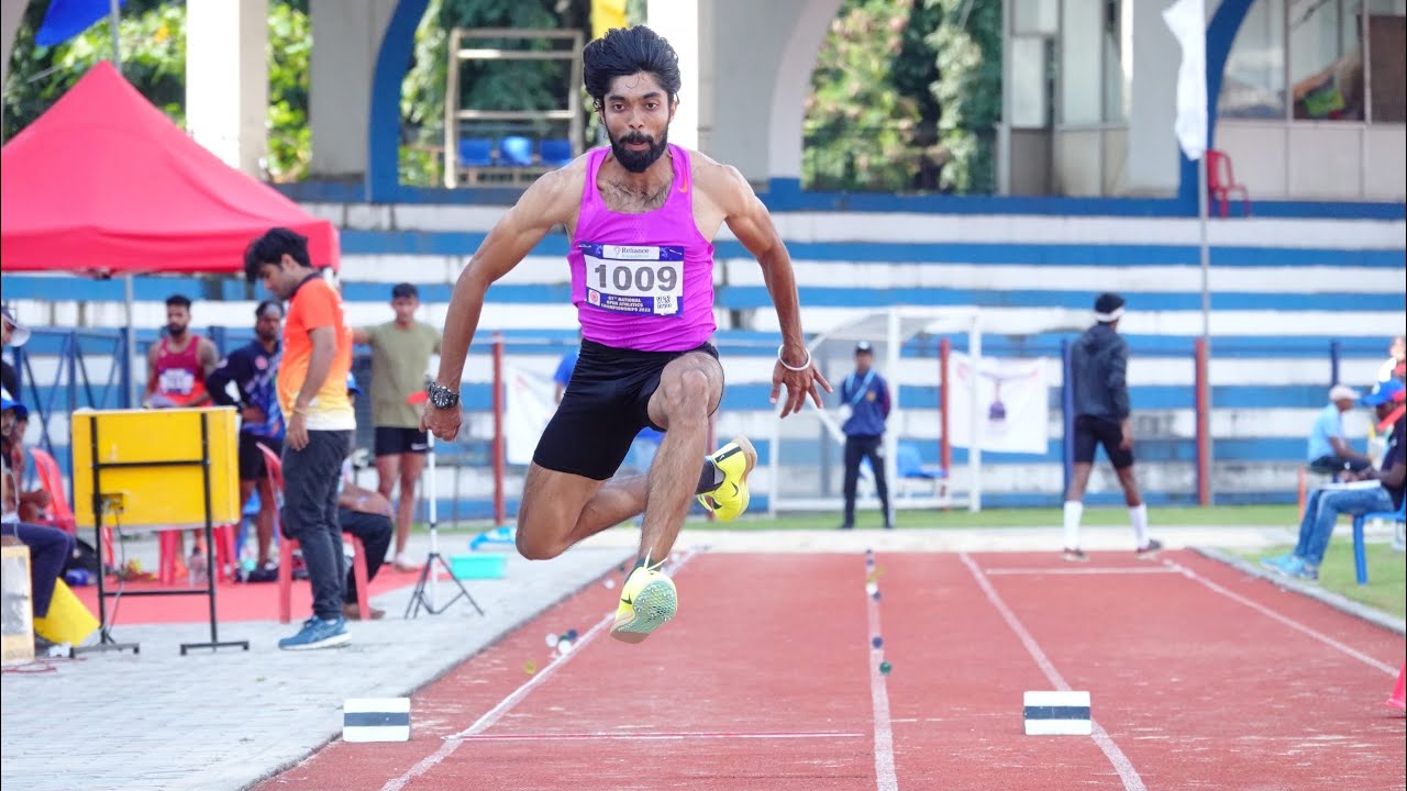 Triple jump Mohammed Salahuddin SAF GAMES 2019 silver medalist 🥈 🇮🇳 #viral #trending #triplejump