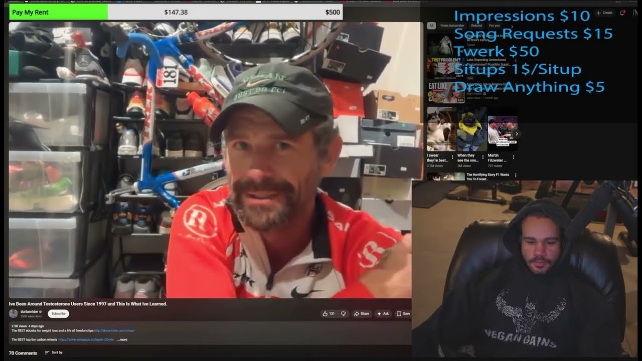 Vegan Gains реагирует на комментарий @durianriders: &laquo;Я общаюсь с людьми, принимающими тестостерон...
