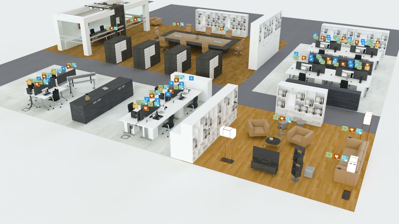 Perfektes Schreibtisch-Kabelmanagement im B&uuml;ro | Das A. & H. Meyer Plug and Play-System