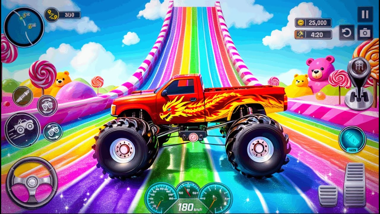 Extreme Monster Truck Stunts on Sky-High Impossible Ramps