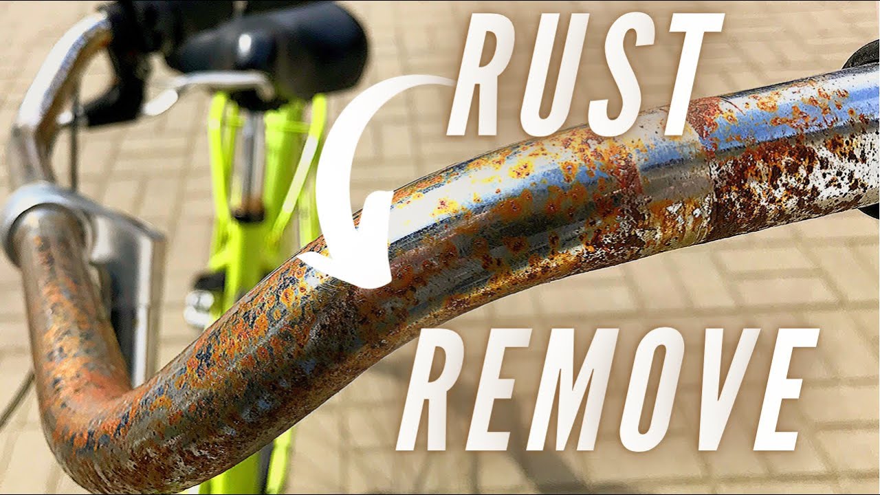 How to remove rust coating from chrome bicycle parts - handlebar ? COMUTTER LADY BIKE RESTORATION