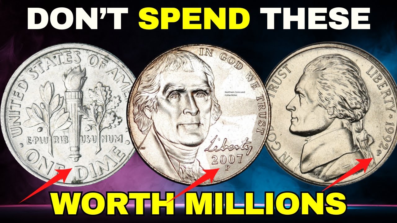 DON'T Spend These Valuable US Coins &ndash; Rare Roosevelt Dimes & Jefferson Nickels Worth Millions
