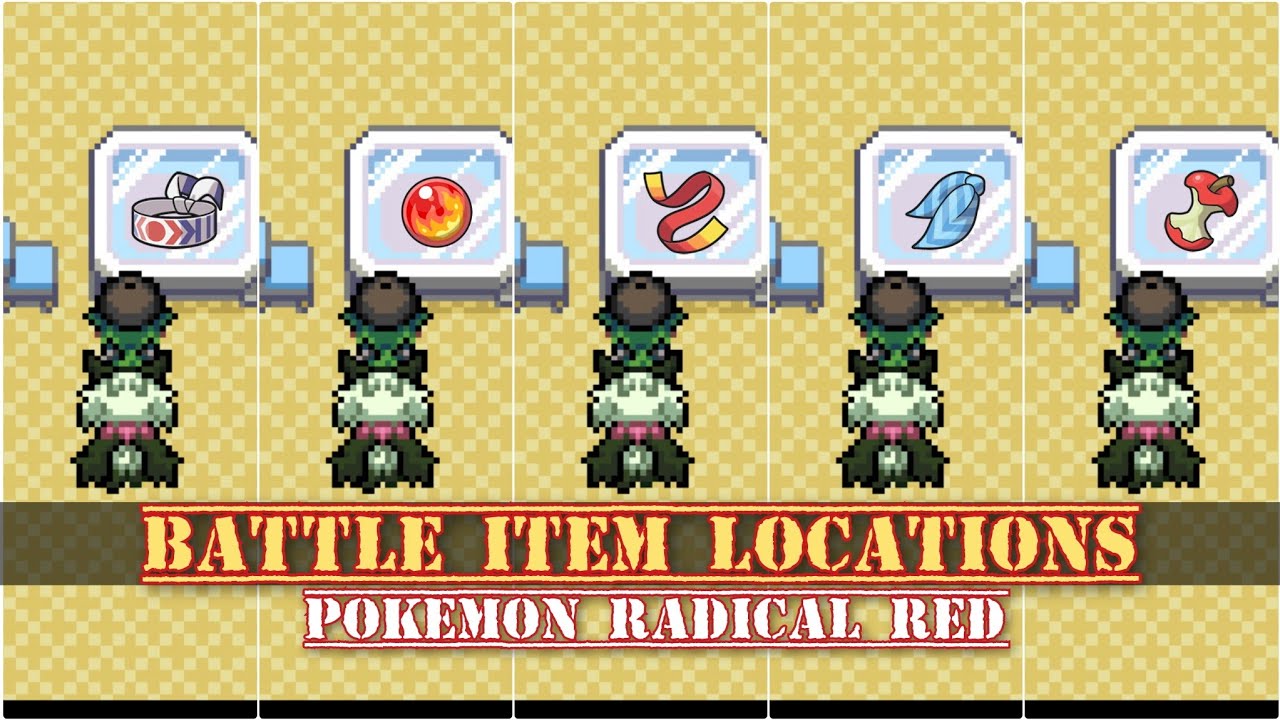 Pokemon Radical Red 4.1 - All Battle Item Locations